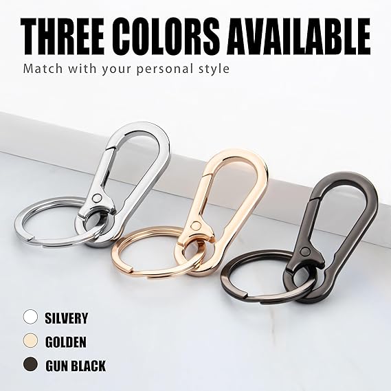 Metal key chain key ring key chain loop clip storage container